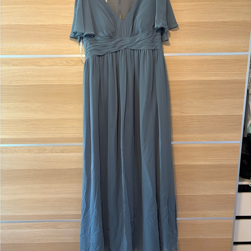 Azazie Maternity blue bridesmaid dress